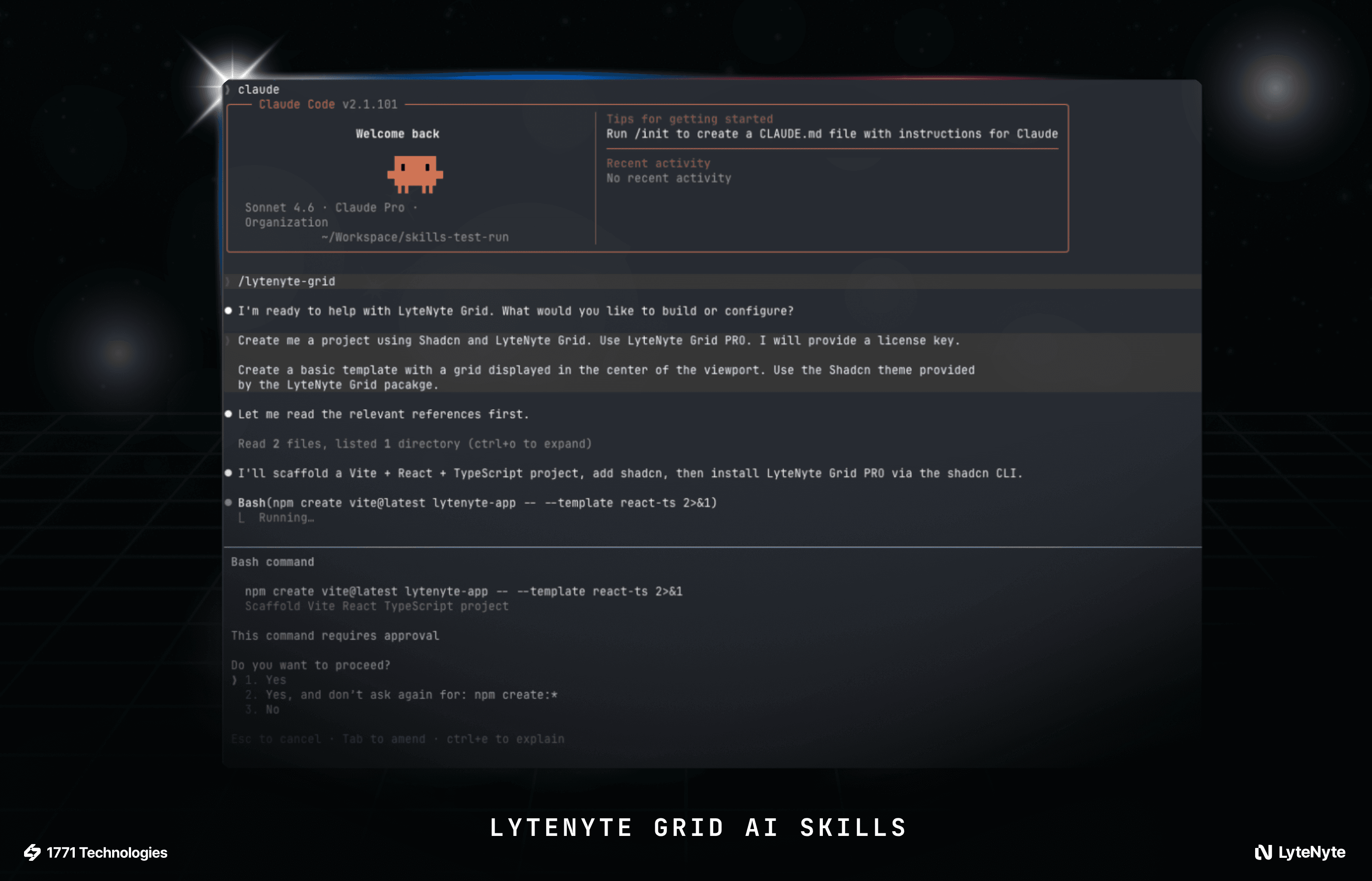 LyteNyte Grid version to image with code displayed